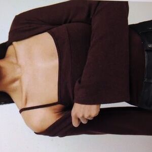 Nwt Reformation XL Burgundy Brown Shrug Only Bell Sleeves Chloe